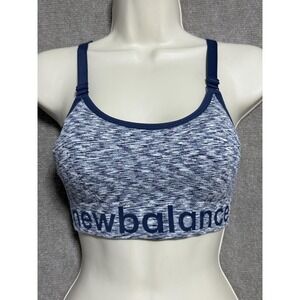 New‎ Balance Sports Bra Womens Medium Blue Criss Cross Cami Activewear Yoga Gym
